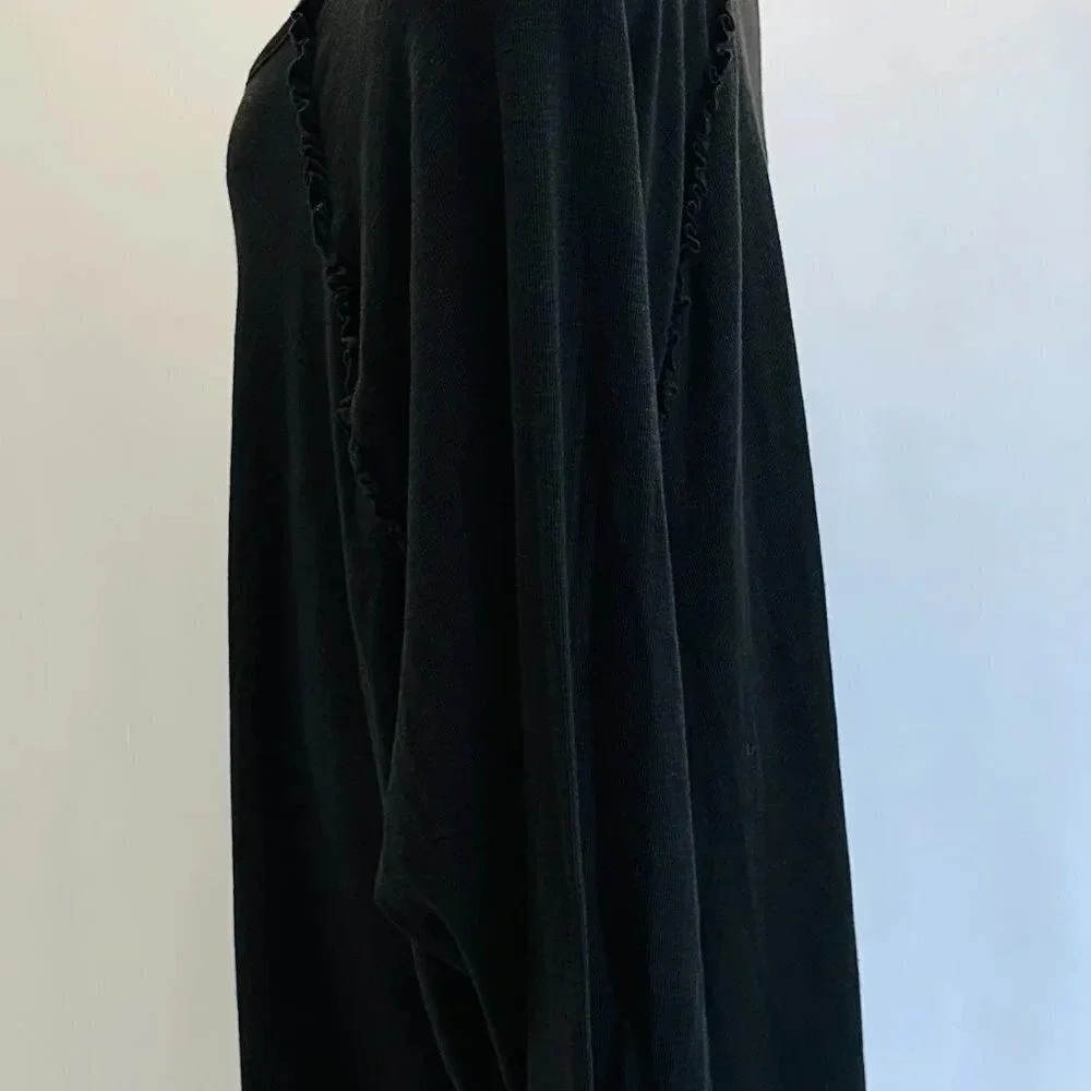 NWT LAUREN CONRAD Women Long Sleeve Pullover Round Neck Black Shirt Plus Size 3X - Picture 11 of 14